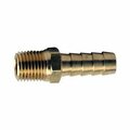 K-T Industries Air Hose End, 1/4 x 3/8 in, MNPT x Barb, Brass 6-5211